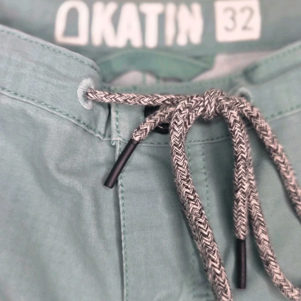 Katin Mens 32 Stanley Blue Colorblock Stretch Hybrid Board Swim Shorts